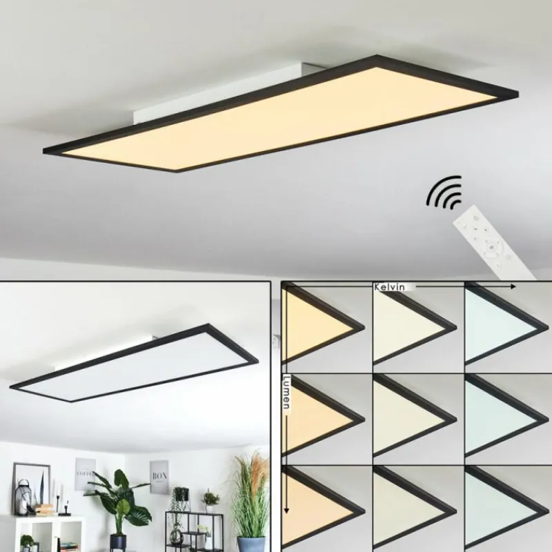 hofstein Plafonnier Ringuelet LED Blanc, 1 lumière, Télécommandes