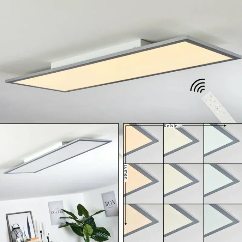 hofstein Plafonnier Ringuelet LED Blanc, 1 lumière, Télécommandes