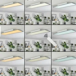 hofstein Plafonnier Ringuelet LED Blanc, 1 lumière, Télécommandes