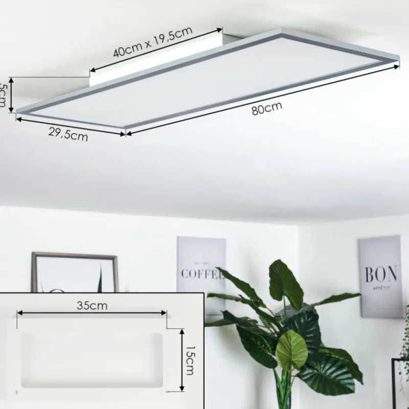 hofstein Plafonnier Ringuelet LED Blanc, 1 lumière, Télécommandes