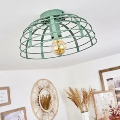 Lampes Vintages & Rétros-hofstein Plafonnier Rivers Bleu, 1 lumière