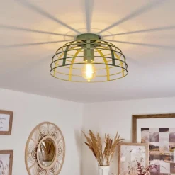 Lampes Vintages & Rétros-hofstein Plafonnier Rivers Bleu, 1 lumière