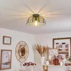 Lampes Vintages & Rétros-hofstein Plafonnier Rivers Bleu, 1 lumière