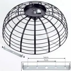 Lampes Vintages & Rétros-hofstein Plafonnier Rivers Noir, 1 lumière