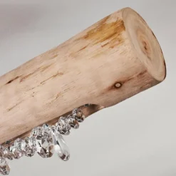 Luminaires Scandinaves-hofstein Plafonnier Rodeche LED Bois clair, Noir, 1 lumière