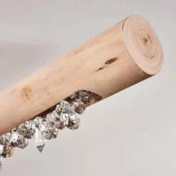 Luminaires Scandinaves-hofstein Plafonnier Rodeche LED Bois clair, Noir, 1 lumière