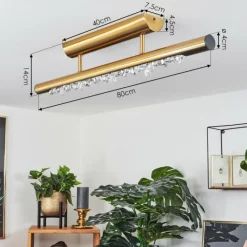 hofstein Plafonnier Rodeche LED Laiton, 1 lumière