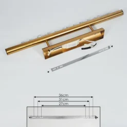 hofstein Plafonnier Rodeche LED Laiton, 1 lumière