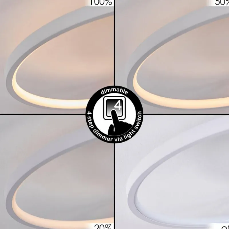 hofstein Plafonnier Rodekro Blanc, 1 lumière