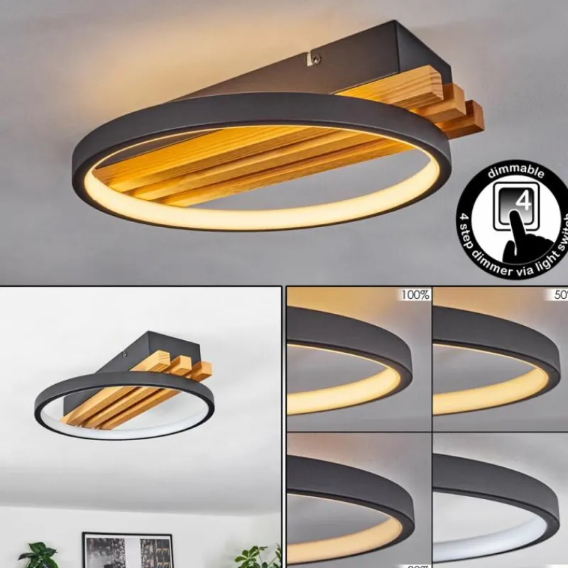 hofstein Plafonnier Rodekro LED Écru, Noir, 1 lumière