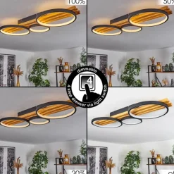 hofstein Plafonnier Rodekro LED Écru, Noir, 1 lumière