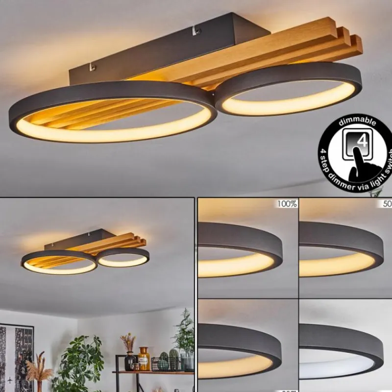 hofstein Plafonnier Rodekro LED Écru, Noir, 1 lumière