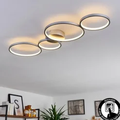 hofstein Plafonnier Rodekro LED Nickel mat, 1 lumière