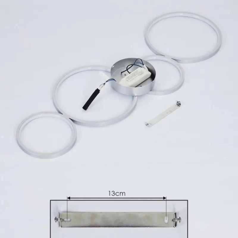 hofstein Plafonnier Rodekro LED Nickel mat, 1 lumière