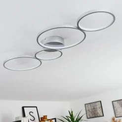 hofstein Plafonnier Rodekro LED Nickel mat, 1 lumière