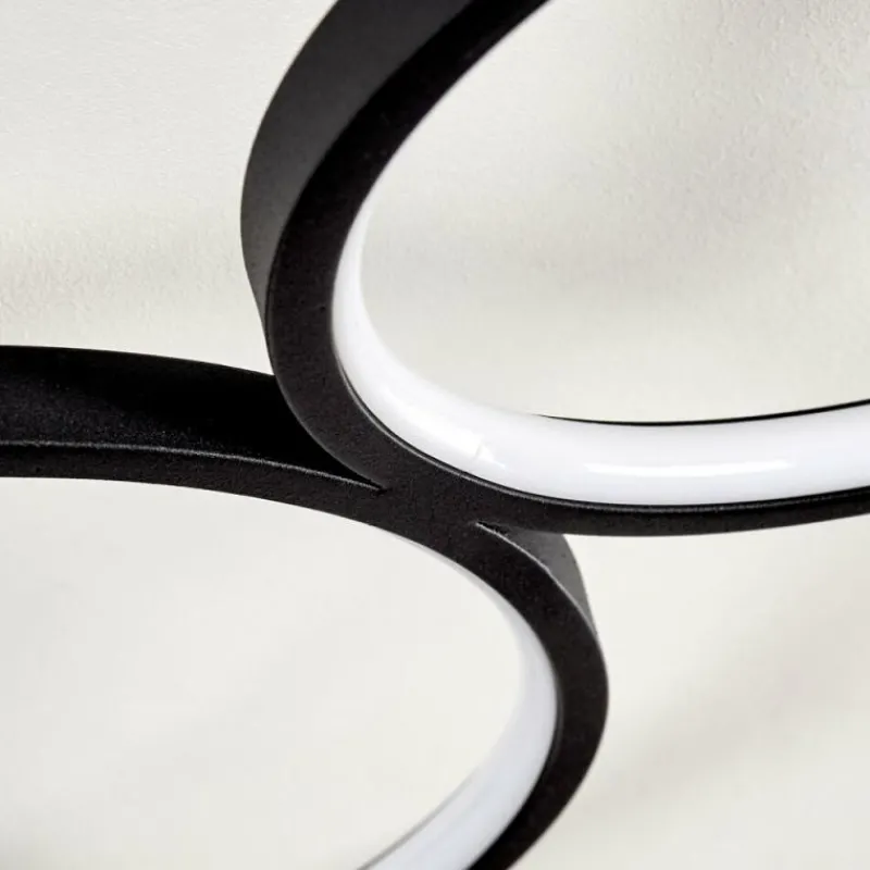hofstein Plafonnier Rodekro LED Noir, 1 lumière