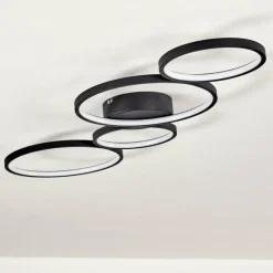hofstein Plafonnier Rodekro LED Noir, 1 lumière