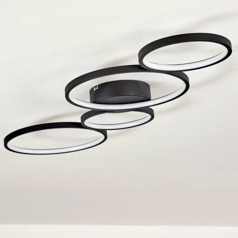 hofstein Plafonnier Rodekro LED Noir, 1 lumière