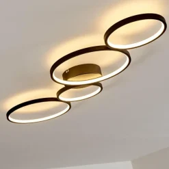 hofstein Plafonnier Rodekro LED Noir, 1 lumière