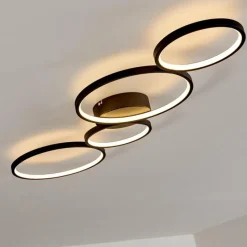 hofstein Plafonnier Rodekro LED Noir, 1 lumière