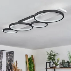 hofstein Plafonnier Rodekro LED Noir, Blanc, 1 lumière