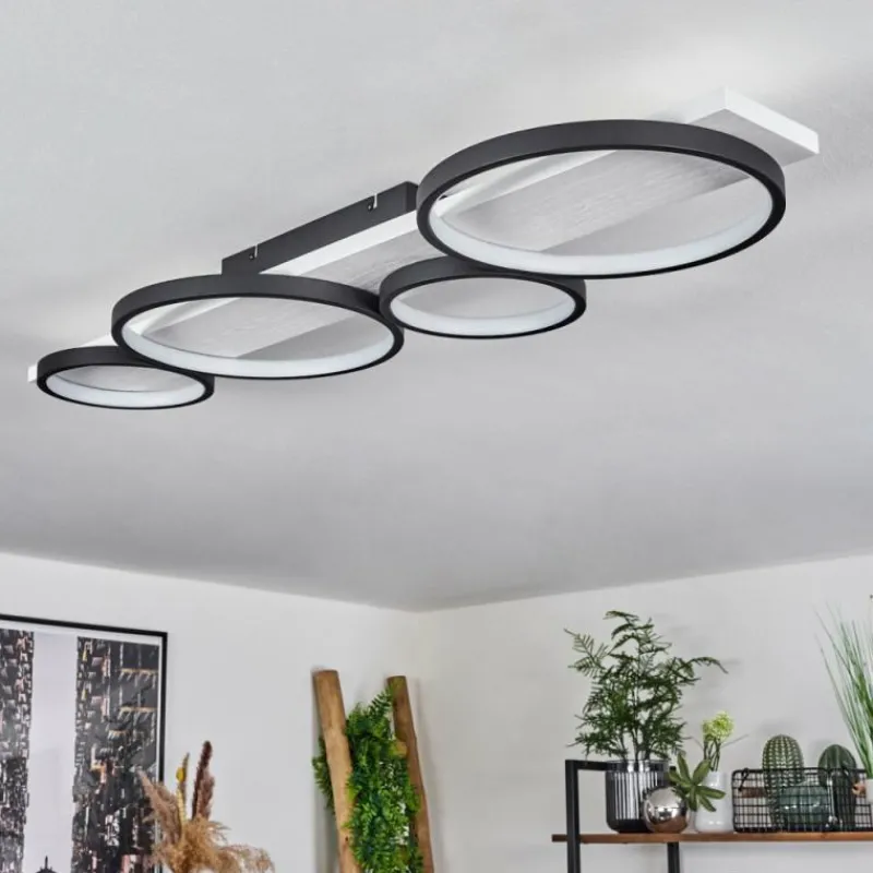 hofstein Plafonnier Rodekro LED Noir, Blanc, 1 lumière