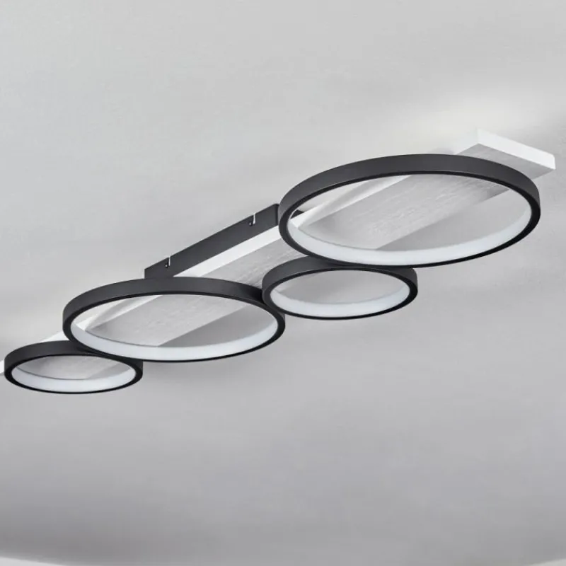 hofstein Plafonnier Rodekro LED Noir, Blanc, 1 lumière