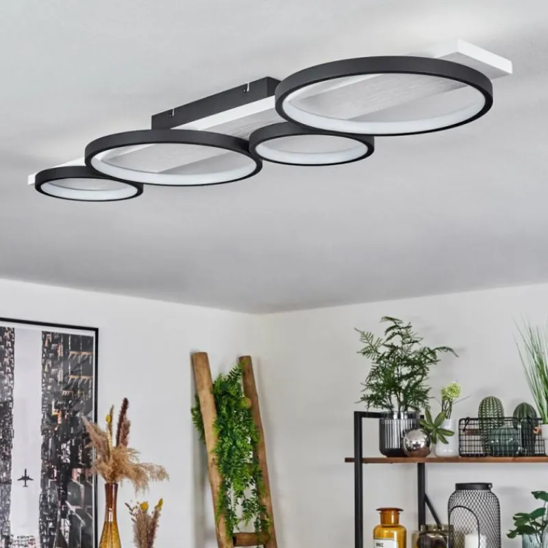hofstein Plafonnier Rodekro LED Noir, Blanc, 1 lumière