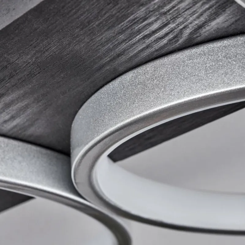 hofstein Plafonnier Rodekro LED Noir, Argenté, 1 lumière