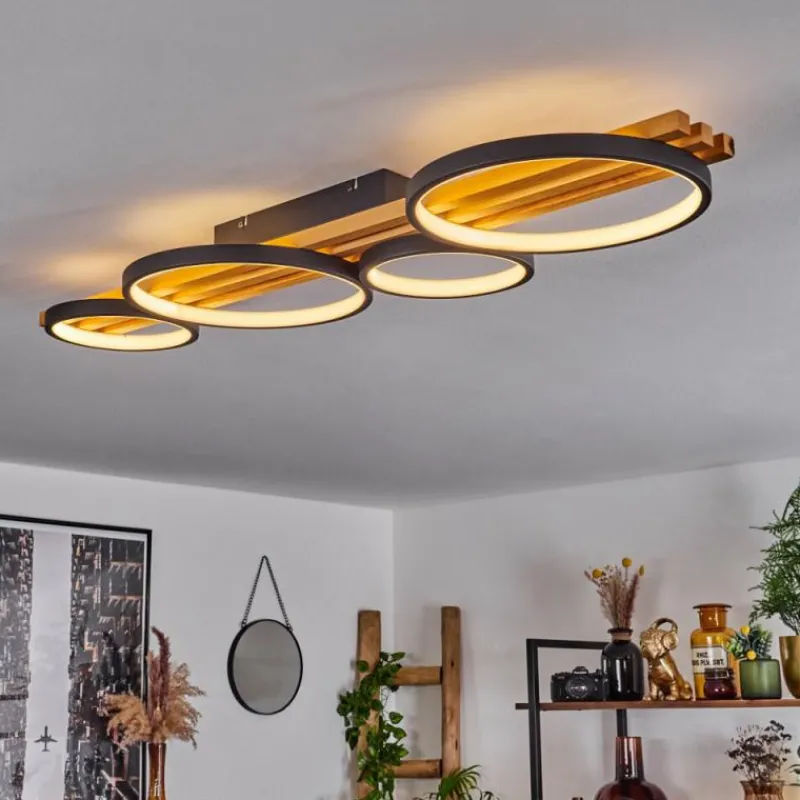 hofstein Plafonnier Rodekro LED Noir, 1 lumière