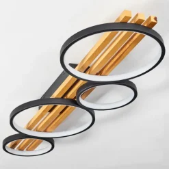 hofstein Plafonnier Rodekro LED Noir, 1 lumière