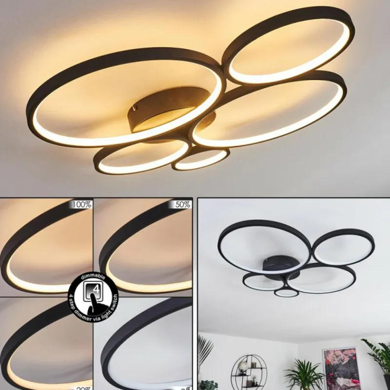 hofstein Plafonnier Rodekro Noir, 1 lumière