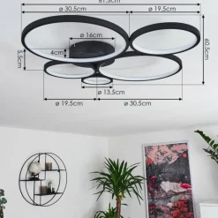 hofstein Plafonnier Rodekro Noir, 1 lumière