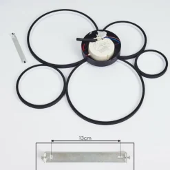 hofstein Plafonnier Rodekro Noir, 1 lumière