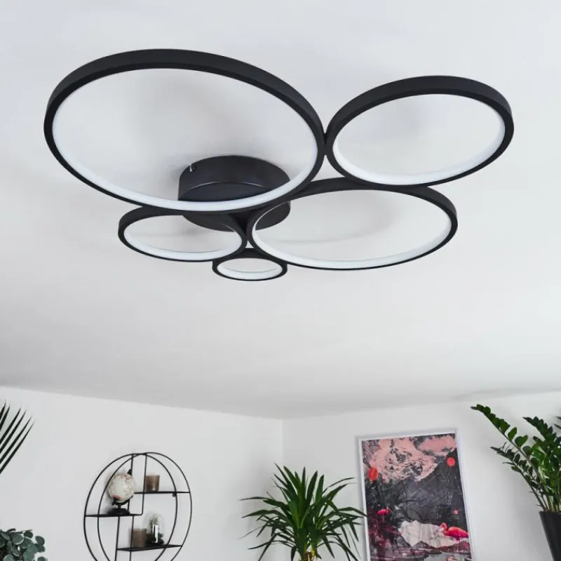 hofstein Plafonnier Rodekro Noir, 1 lumière