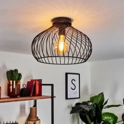 Lampes Industrielles-hofstein Plafonnier Rogsvolden Noir, 1 lumière