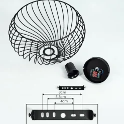 Lampes Industrielles-hofstein Plafonnier Rogsvolden Noir, 1 lumière