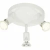 Luminaires Brilliant Plafonnier rond à spots Brilliant Loona LED Blanc, 3 lumières* Spots Et Projecteurs