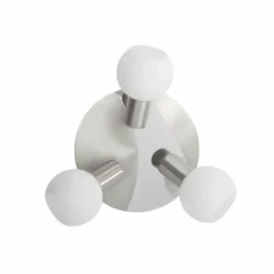 Luminaires Brilliant Plafonnier rond à spots Brilliant Tiara Blanc, 3 lumières