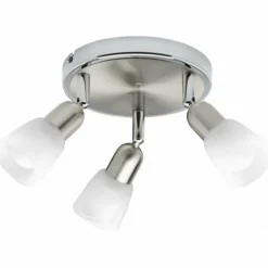 Luminaires Brilliant Plafonnier rond à spots Brilliant Sofia Blanc, 3 lumières