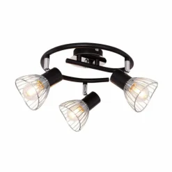 Luminaires Globo Lighting Plafonnier rond à spots Globo FASSA Chrome, 3 lumières* Spots Et Projecteurs