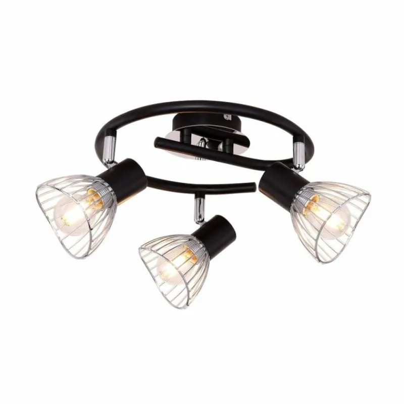 Luminaires Globo Lighting Plafonnier rond à spots Globo FASSA Chrome, 3 lumières* Spots Et Projecteurs
