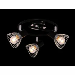 Luminaires Globo Lighting Plafonnier rond à spots Globo FASSA Chrome, 3 lumières* Spots Et Projecteurs