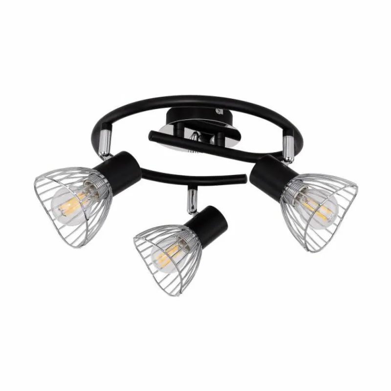 Luminaires Globo Lighting Plafonnier rond à spots Globo FASSA Chrome, 3 lumières* Spots Et Projecteurs