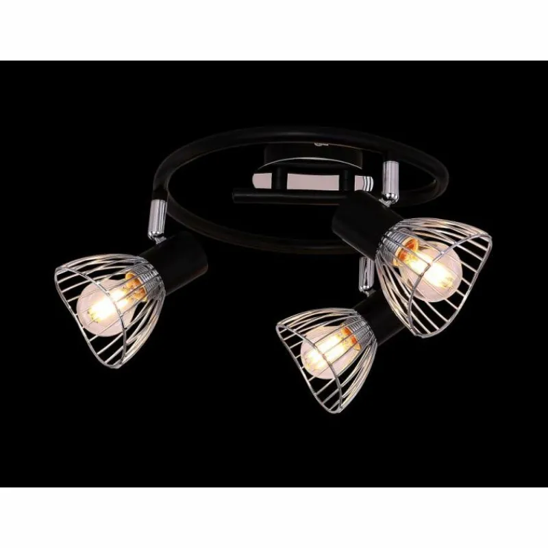 Luminaires Globo Lighting Plafonnier rond à spots Globo FASSA Chrome, 3 lumières* Spots Et Projecteurs