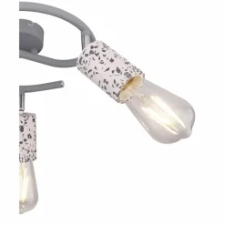 Luminaires Globo Lighting Plafonnier rond à spots Globo FLECKI Gris, 3 lumières* Spots Et Projecteurs