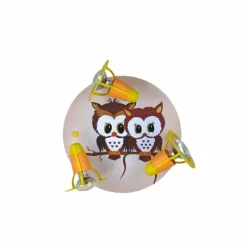 Lampes En Bois-Luminaires Elobra Plafonnier rond Elobra HORST Jaune, Rose, 3 lumières