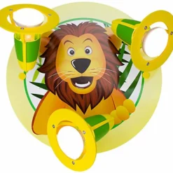 Lampes En Bois-Luminaires Elobra Plafonnier rond Elobra LÖWE Jaune, Vert, 3 lumières