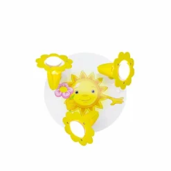 Lampes En Bois-Luminaires Elobra Plafonnier rond Elobra SONNE MIT BLUME Jaune, 3 lumières