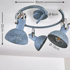 hofstein Plafonnier Ronia Gris, 3 lumières